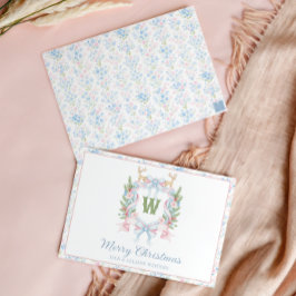 グランドミレ名門私立校風のニアルクリスマスモノグラムクレスト シーズンカード