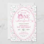 グランドミレ名門私立校風のニアルピンクカボチャ女の子オンフダーフル 招待状 (正面)