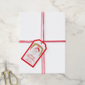 グランドミレ名門私立校風のンニアルレッドボーズガーランドサンタ ギフトタグ (より糸付き)