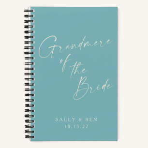 グランドメアブライドミニマリストパーソナライズされたティール（緑がかった色） ノートブック