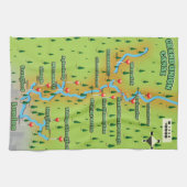 グランドユニオン運河地図 キッチンタオル (横)