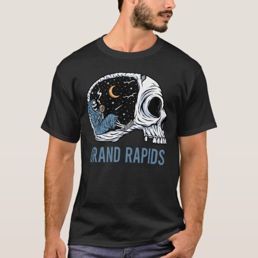 グランドラピッズのスケルトン冷え症 Tシャツ (正面)