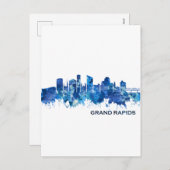 グランドラピッズミシガンスカイラインブルー シーズンポストカード (正面/裏面)