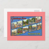 グランドラピッズMIからのヴィンテージの挨拶 ポストカード (正面/裏面)