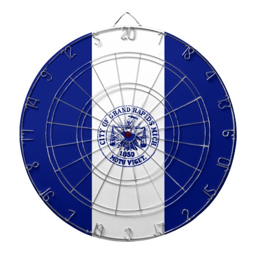 グランドラピッド州旗（ミシガン市） ダーツボード (正面)