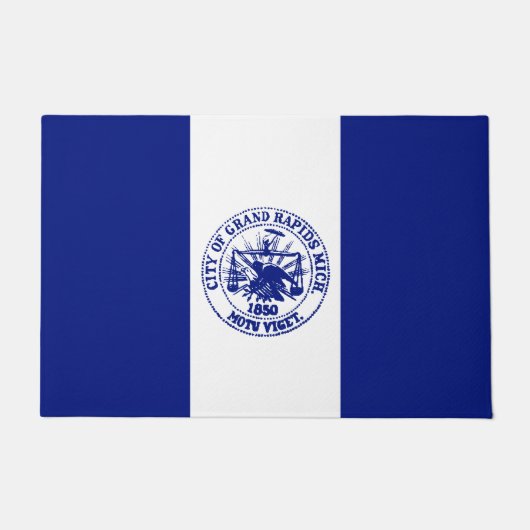 グランドラピッド州旗(ミシガン市) ドアマット (正面)
