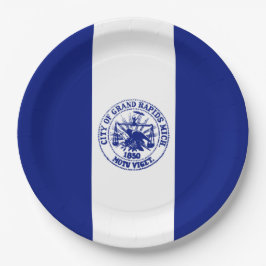 グランドラピッド州旗（ミシガン市） ペーパープレート