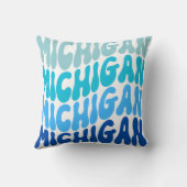 グランドラピッド、ミシガンリサイクルブルー クッション (裏面)