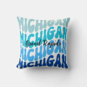 グランドラピッド、ミシガンリサイクルブルー クッション (正面)