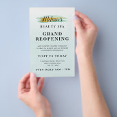 グランドリオーキング |トレンディー金ゴールドブルー美しいスパ チラシ (ハンドル)