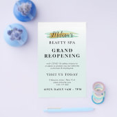 グランドリオーキング |トレンディー金ゴールドブルー美しいスパ チラシ (シングル)