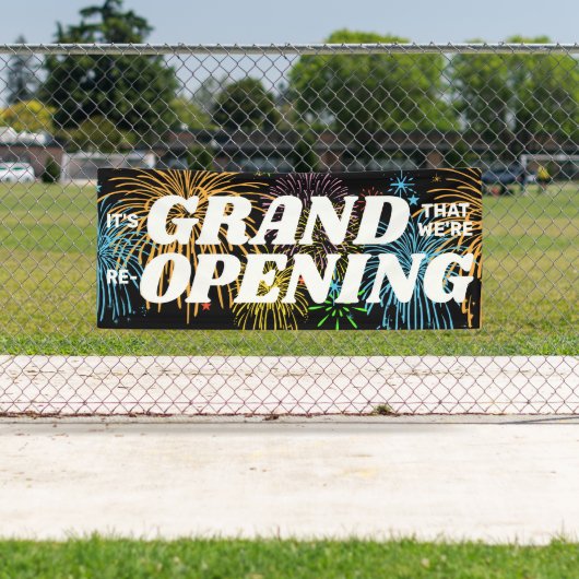 グランドリオープニングウェルカムバックディスプレイ 横断幕 (インサイチュ)