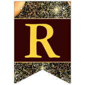 グランドリオープニングフェイク金ゴールドグリッターバルーン バンティングフラッグ (第2の旗)