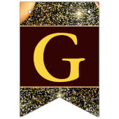 グランドリオープニングフェイク金ゴールドグリッターバルーン バンティングフラッグ (第1の旗)