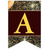 グランドリオープニングフェイク金ゴールドグリッターバルーン バンティングフラッグ (第3の旗)