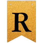 グランドリオープニングフェイク金ゴールドグリッター バンティングフラッグ (第2の旗)