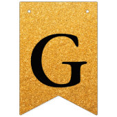 グランドリオープニングフェイク金ゴールドグリッター バンティングフラッグ (第1の旗)