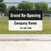 グランドリオープニング白黒社名 横断幕 (インサイチュ)