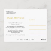 グランドリオープニングcovid-19理容師サロン発表 ポストカード (裏面)