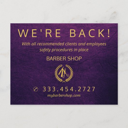 グランドリオープニングcovid-19理容師サロン発表 ポストカード (正面)