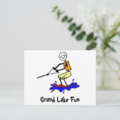 グランドレイクはがき水上スキー ポストカード (スタンド正面)