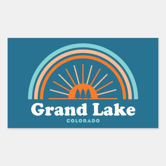 グランドレイクコロラドレインボー 長方形シール (正面)