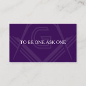 グランドロッジパープル&金ゴールドマソニックビジネスカード 名刺 (裏面)