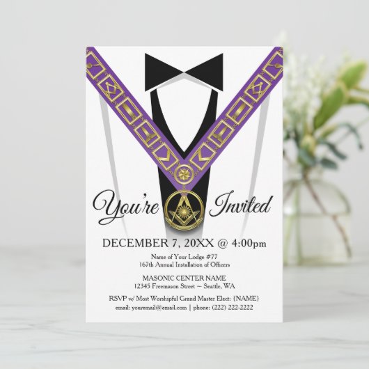 グランドロッジマソニック招待状 |フリーメーソン 招待状 (スタンド正面)