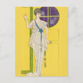 グランド夕べドレスインサテンバイジョージバービエ ポストカード (正面)