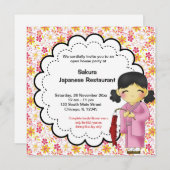 グランド日本のオープニングレストラン 招待状 (正面/裏面)