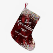 グランド最高のダッド スモールクリスマスストッキング (正面 (吊り時))