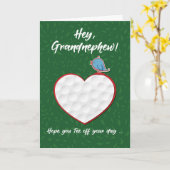 グランド甥ゴルフスポーツハートバレンタインプレティーン カード (黄色い花)