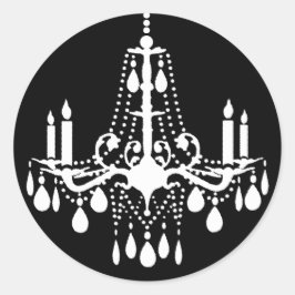 グランド社交ダンスステッカー(黒) ラウンドシール