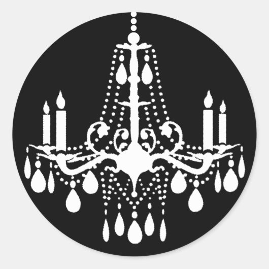 グランド社交ダンスステッカー(黒) ラウンドシール (正面)