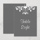 グランド社交ダンステーブル番号（グレー） ポストカード (正面/裏面)