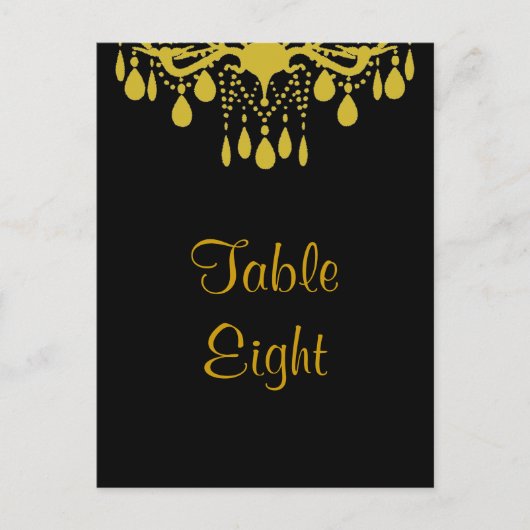 グランド社交ダンステーブル番号 ポストカード (正面)