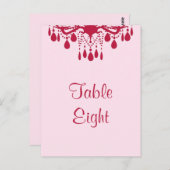 グランド社交ダンステーブル番号（赤） ポストカード (正面/裏面)