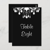 グランド社交ダンステーブル番号（黒） ポストカード (正面/裏面)