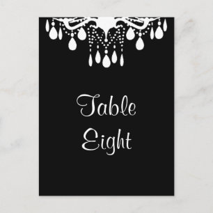 グランド社交ダンステーブル番号（黒） ポストカード