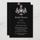グランド社交ダンスブライダルシャワー招待(黒) 招待状 (正面/裏面)