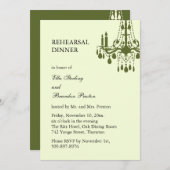 グランド社交ダンスリハーサルディナー招待状（緑） 招待状 (正面/裏面)
