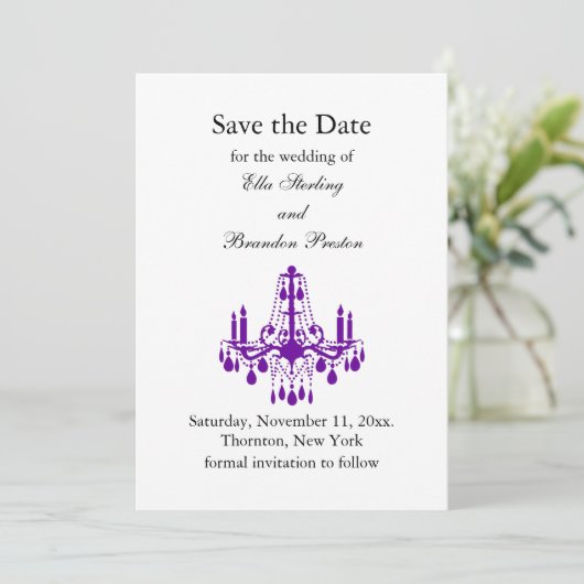 グランド社交ダンス日付の保存(紫) セーブザデート (スタンド正面)