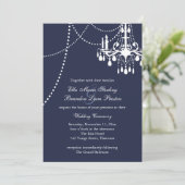 グランド社交ダンス結婚式招待状インブルー 招待状 (スタンド正面)