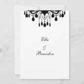 グランド社交ダンス結婚式招待状1 (白) 招待状 (裏面)