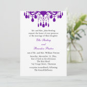 グランド社交ダンス結婚式招待状(紫) 招待状 (スタンド正面)