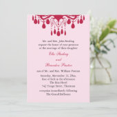 グランド社交ダンス結婚式招待状(赤) 招待状 (スタンド正面)