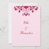 グランド社交ダンス結婚式招待状(赤) 招待状 (裏面)