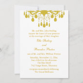 グランド社交ダンス結婚式招待状(黄) 招待状 (正面)