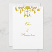 グランド社交ダンス結婚式招待状（黄） 招待状 (裏面)