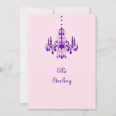 グランド社交ダンス誕生日招待状（紫） 招待状 (裏面)